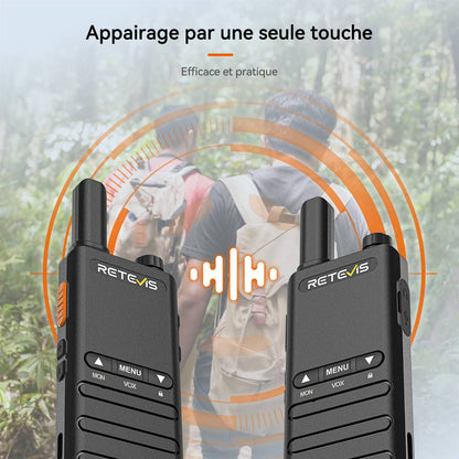 Radio bidirectionnelle Retevis B63B PMR446 Ultra-mince (2 unités)