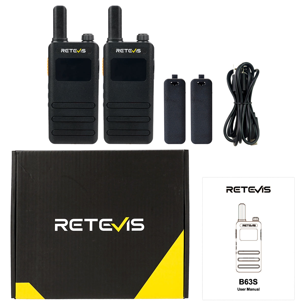 Talkie-walkie rechargeable ultra-mince B63S PMR446 Retevis