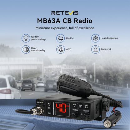 Radio CB AM/FM bimode MB63A Retevis