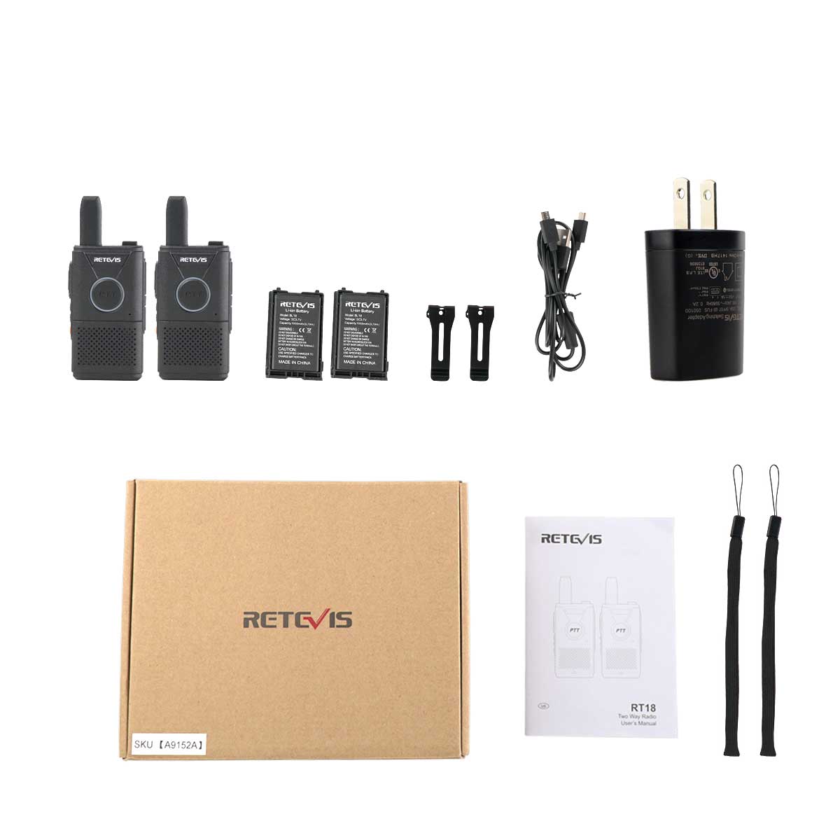 RT618 Radio professionnelle PMR double PTT Retevis