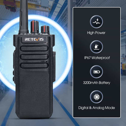 Radio portable UHF DMR étanche RT29D Retevis