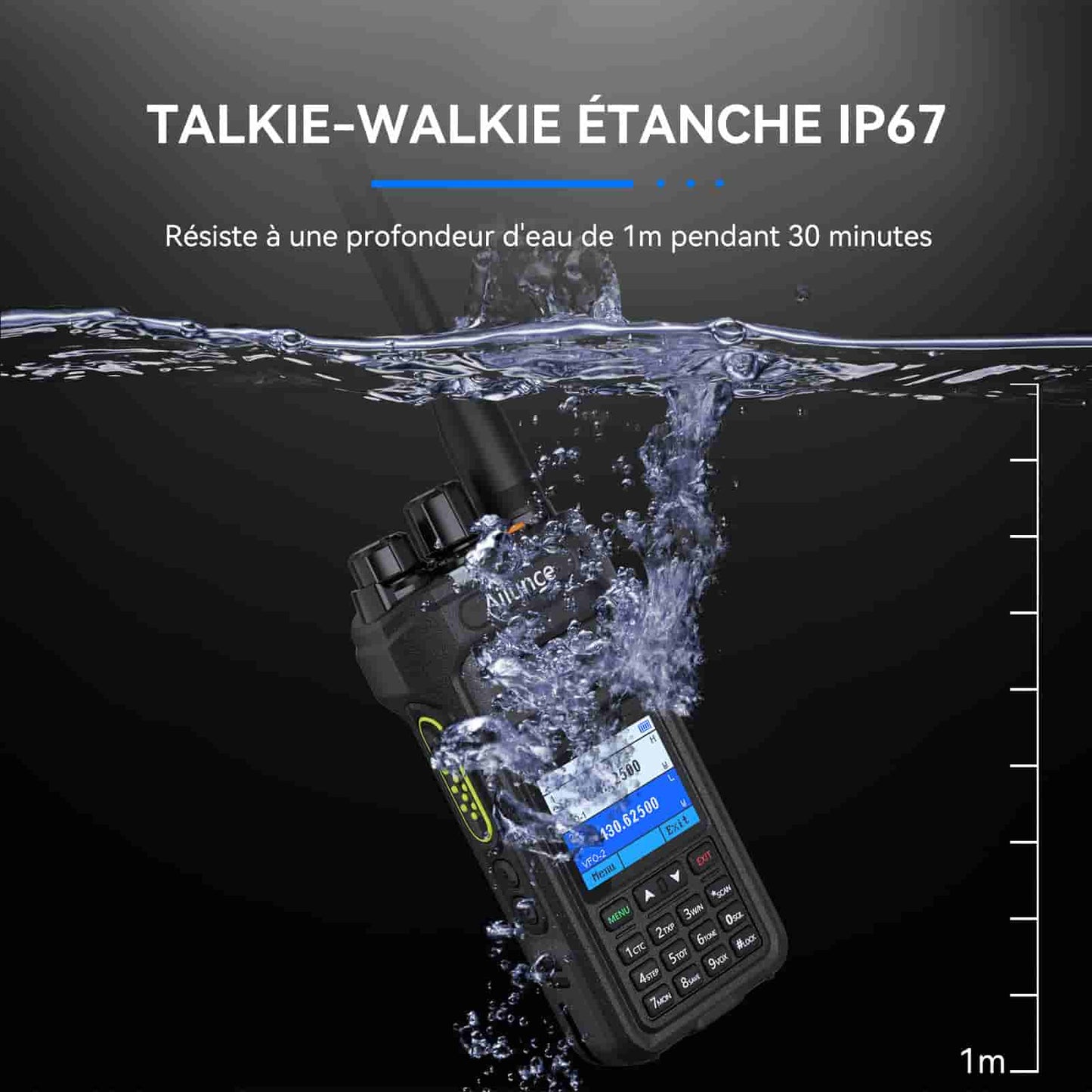 Radio bidirectionnelle double bande étanche IP67 Retevis Ailunce HA1UV