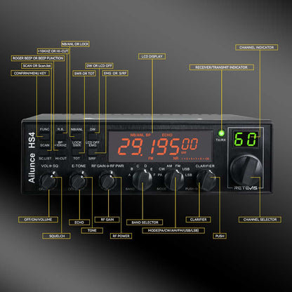 Émetteur-récepteur mobile radio amateur 10 m Retevis Ailunce HS4