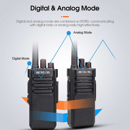 Radio portable UHF DMR étanche RT29D Retevis