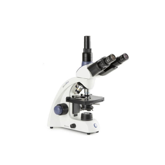 Microscope trinoculaire MicroBlue 40x-1000x LED sur batterie - Euromex