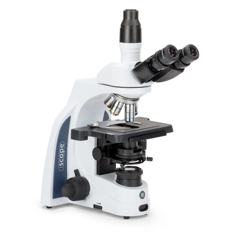 Microscope trinoculaire iScope pour fond clair avec éclairage LED Köhler - Euromex