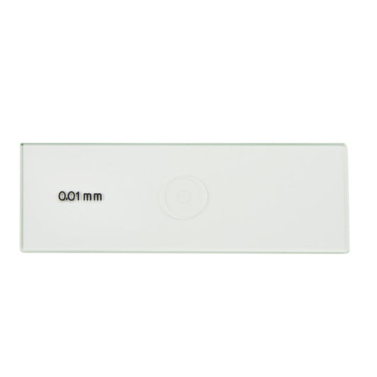Micromètre objet pour microscope 0,01 mm sur plaque en verre - Euromex