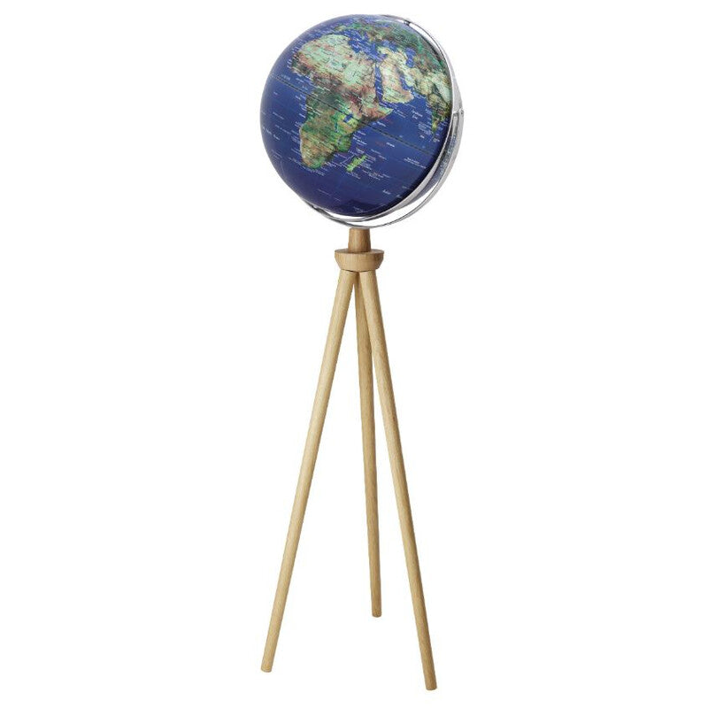 Globe terrestre sur pied Sputnik Ø 43 cm, hauteur 140 cm - TROIKA