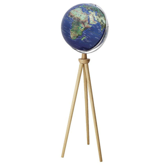 Globe terrestre sur pied Sputnik Ø 43 cm, hauteur 140 cm - TROIKA