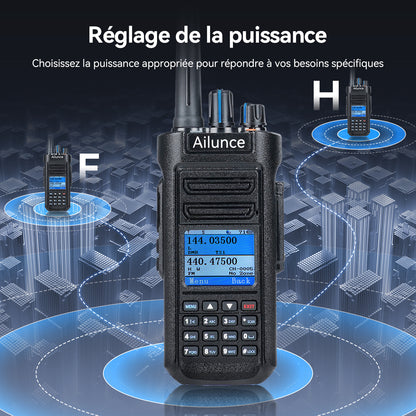 Radio DMR bibande étanche Retevis Ailunce HD2 10 W