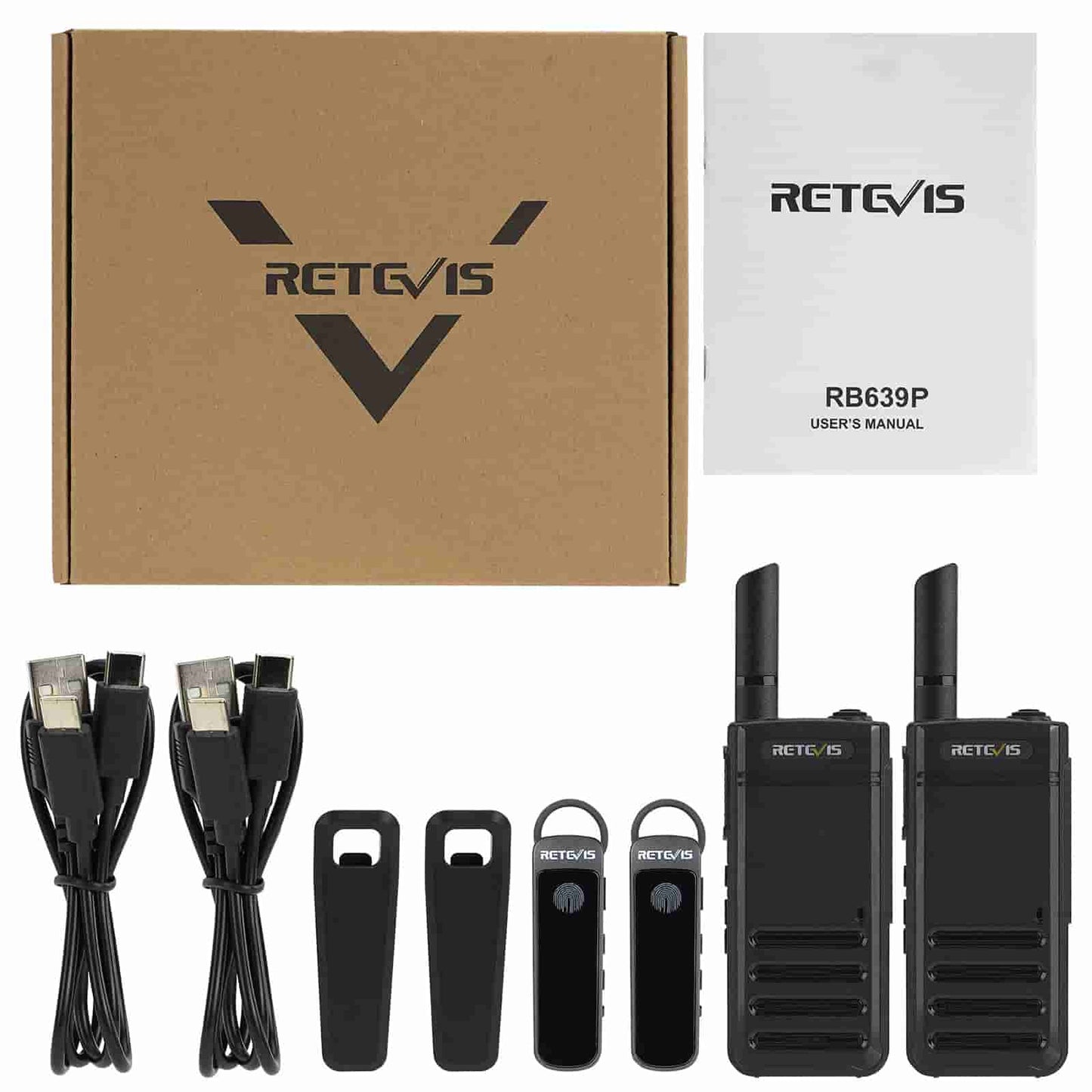 Talkie-Walkie Professionnel RB639P Bluetooth PMR446 Retevis