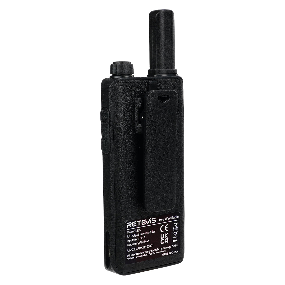 Talkie-walkie rechargeable ultra-mince B63S PMR446 Retevis