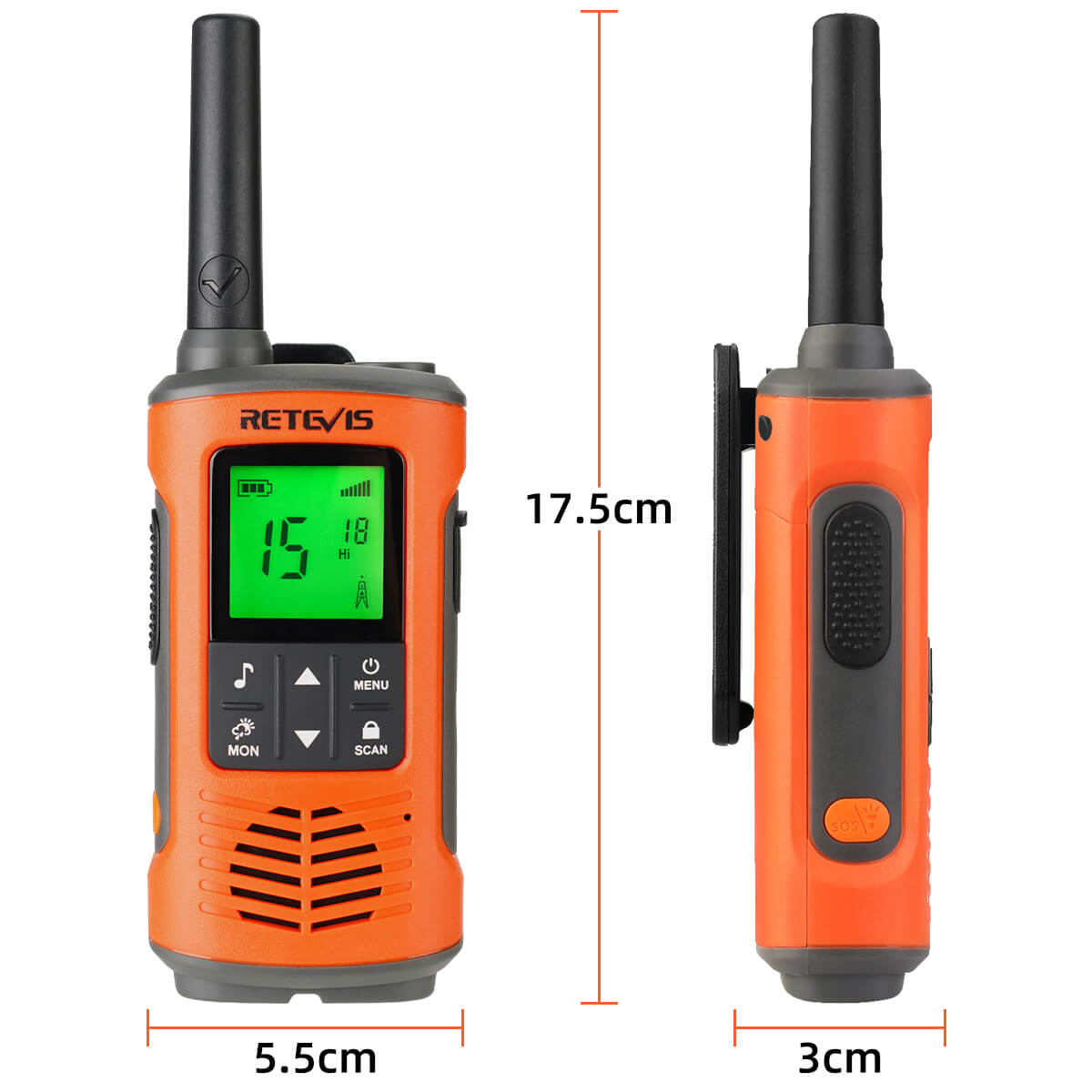 Talkie-walkie PMR446 étanche Retevis RT45P (lot de 2)