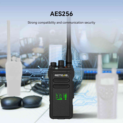 Radio bidirectionnelle numérique DMR NR30D avec casque antibruit - Retevis (lot de 10)