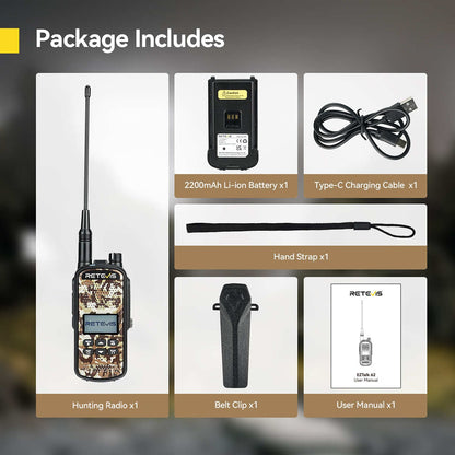 Radio bidirectionnelle étanche double bande VHF/UHF Retevis EZTalk 62