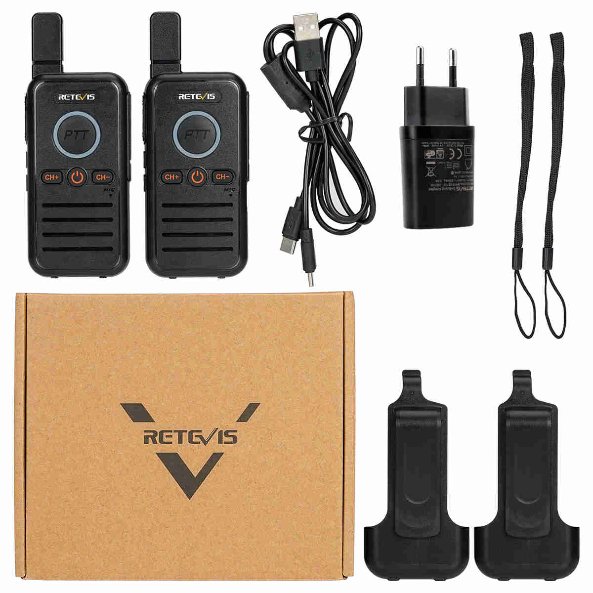 Radio portable PMR446 double canal Retevis RB645